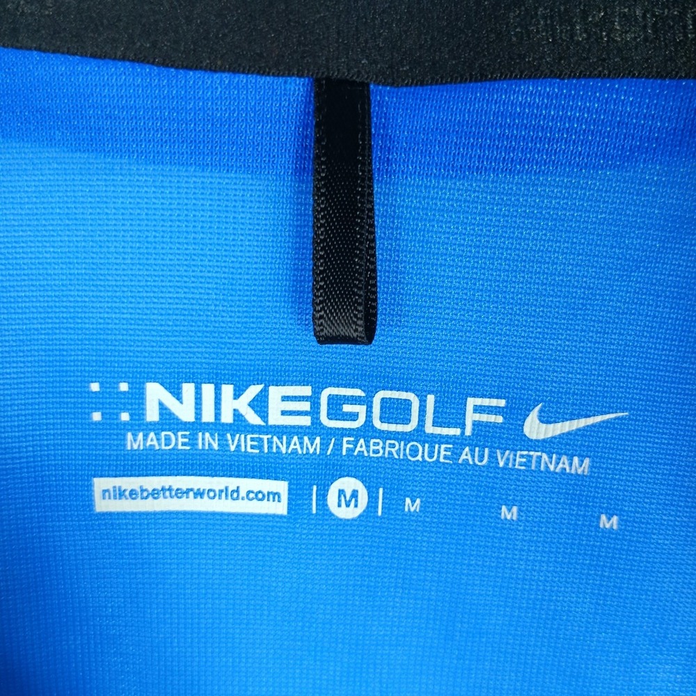 Nike Golf Jacket Men Medium Blue 1/4 Zip Lightweight Performance - Picture 2 of 9